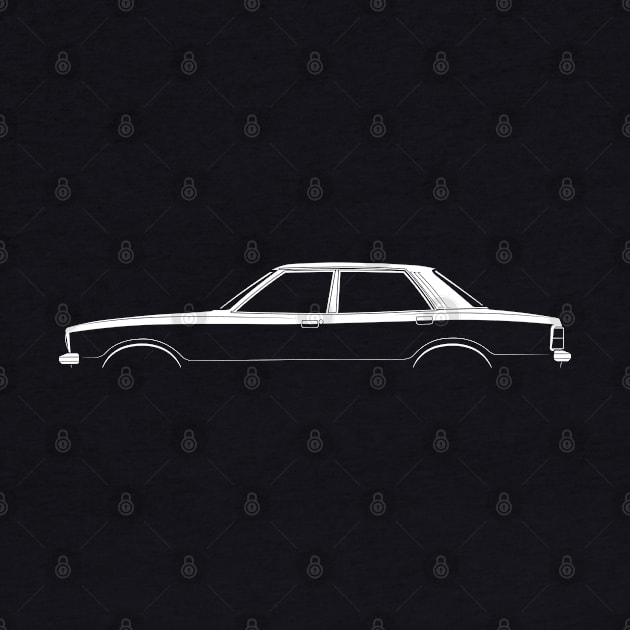 Ford Cortina Mk IV Silhouette by Car-Silhouettes